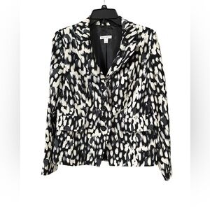 Fashion Bug Black White & Grau graphic print jacket size 6